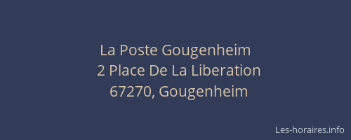 La Poste Gougenheim