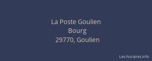 La Poste Goulien