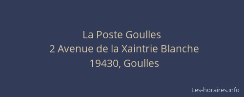 La Poste Goulles