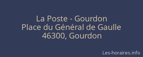 La Poste - Gourdon