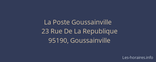 La Poste Goussainville
