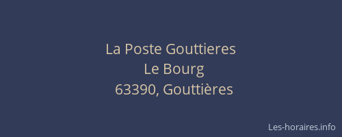 La Poste Gouttieres