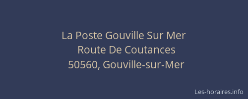 La Poste Gouville Sur Mer