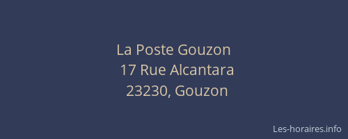 La Poste Gouzon