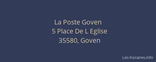 La Poste Goven