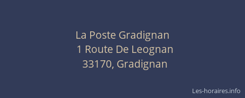 La Poste Gradignan