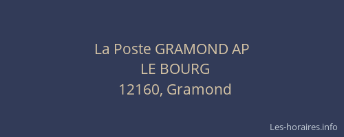La Poste GRAMOND AP