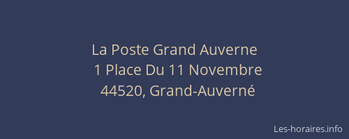 La Poste Grand Auverne