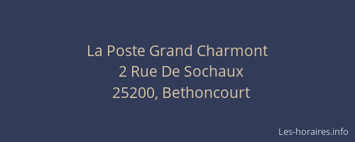 La Poste Grand Charmont