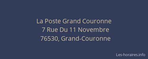 La Poste Grand Couronne