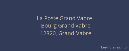 La Poste Grand Vabre