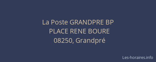 La Poste GRANDPRE BP