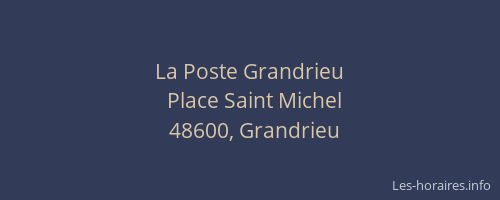 La Poste Grandrieu