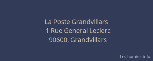 La Poste Grandvillars
