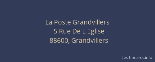 La Poste Grandvillers