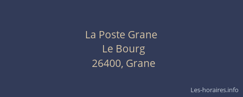 La Poste Grane
