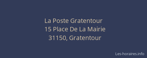 La Poste Gratentour