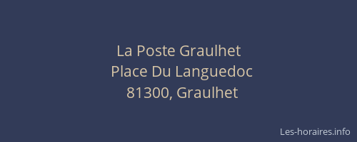 La Poste Graulhet