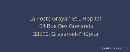 La Poste Grayan Et L Hopital