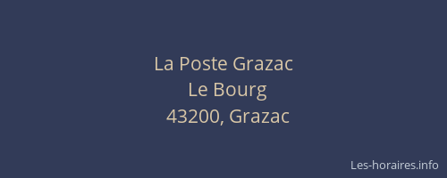 La Poste Grazac