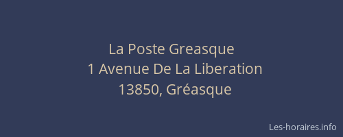 La Poste Greasque