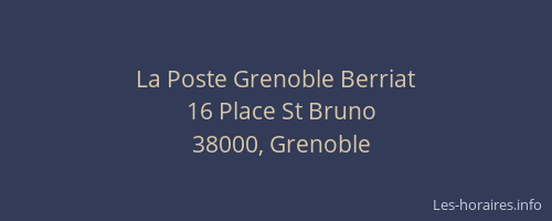 La Poste Grenoble Berriat