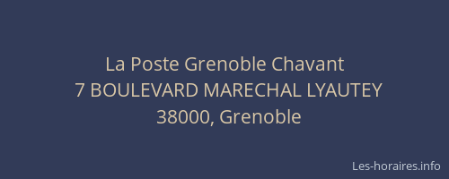La Poste Grenoble Chavant