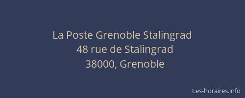 La Poste Grenoble Stalingrad