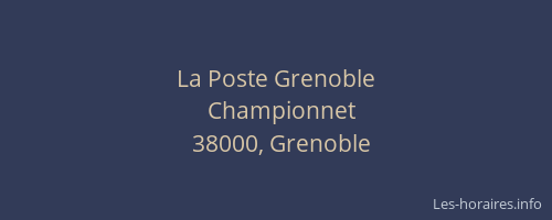 La Poste Grenoble