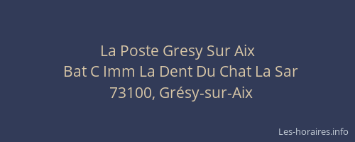 La Poste Gresy Sur Aix
