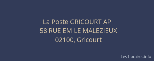 La Poste GRICOURT AP