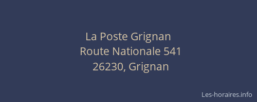 La Poste Grignan