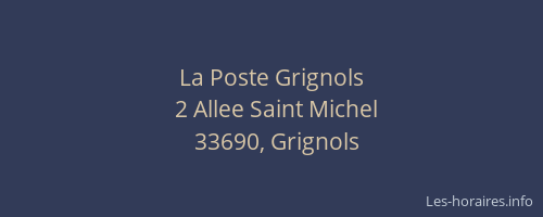 La Poste Grignols