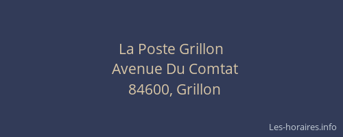 La Poste Grillon