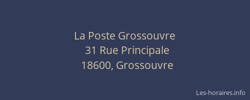 La Poste Grossouvre