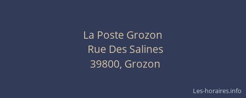 La Poste Grozon