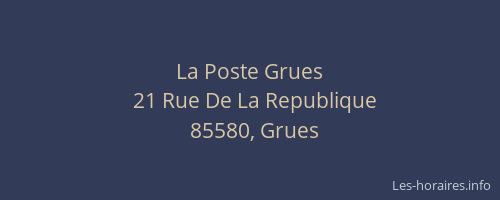 La Poste Grues
