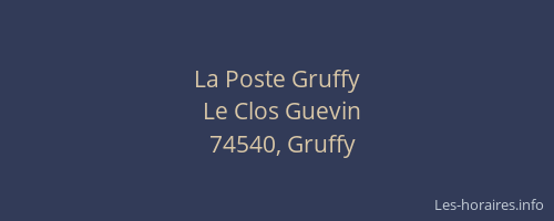 La Poste Gruffy