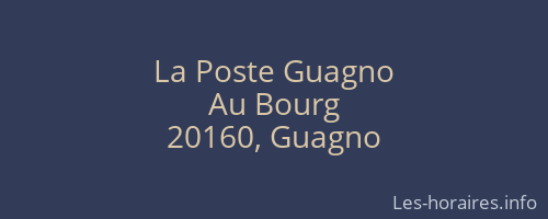 La Poste Guagno