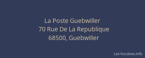 La Poste Guebwiller