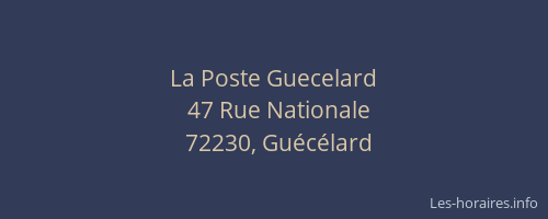 La Poste Guecelard