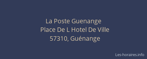 La Poste Guenange