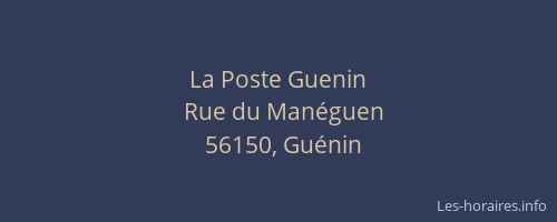 La Poste Guenin