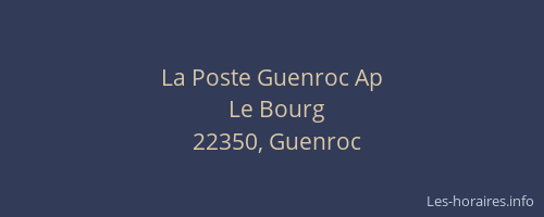 La Poste Guenroc Ap