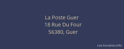 La Poste Guer