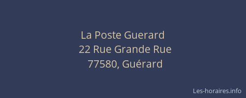 La Poste Guerard