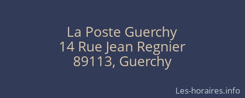 La Poste Guerchy