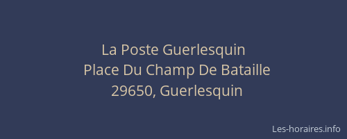 La Poste Guerlesquin