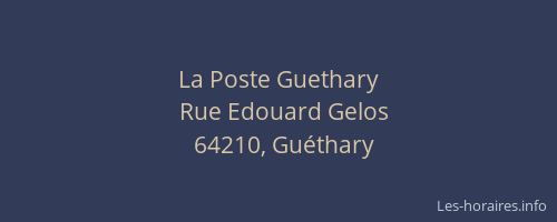 La Poste Guethary