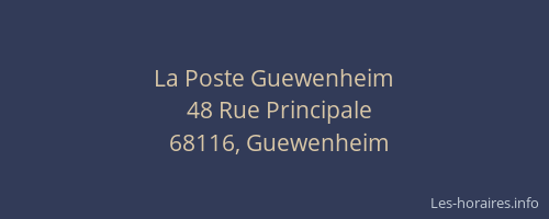La Poste Guewenheim